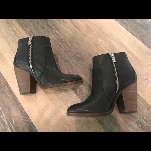 Black Coach Booties Size 5.5 - Picture 1 of 7